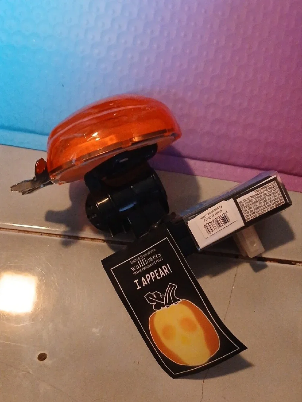 Wallflower Orange Glass Pumpkin Fragrance Accent